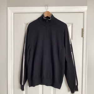 Calvin Klein Knitted 1/4 Zip Mock Turtleneck Sweater XL